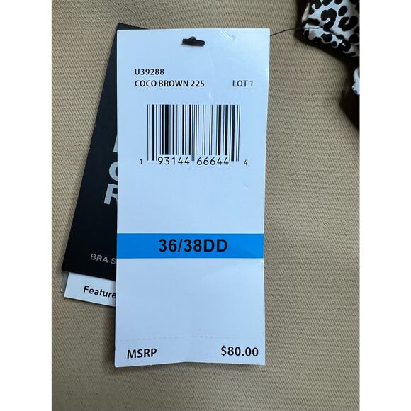 Coco Reef Verso Twist Reversible Underwire Bikini Top 36/38DD Native Zebra NWT - Picture 8 of 8